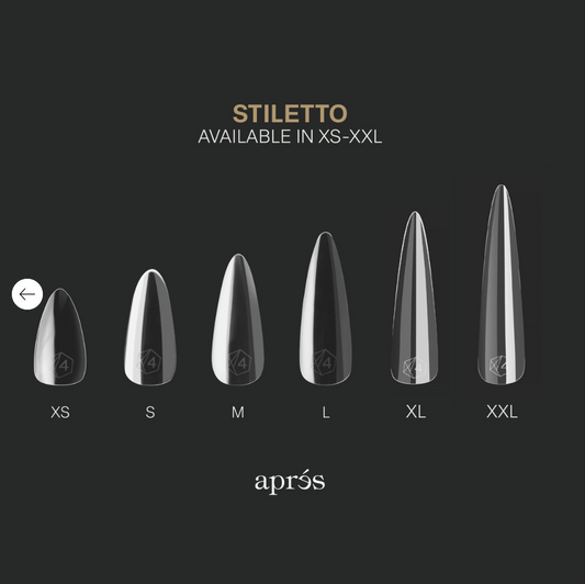 Apres Natural Extension Tip Box STILETTO 600pcs All sizes