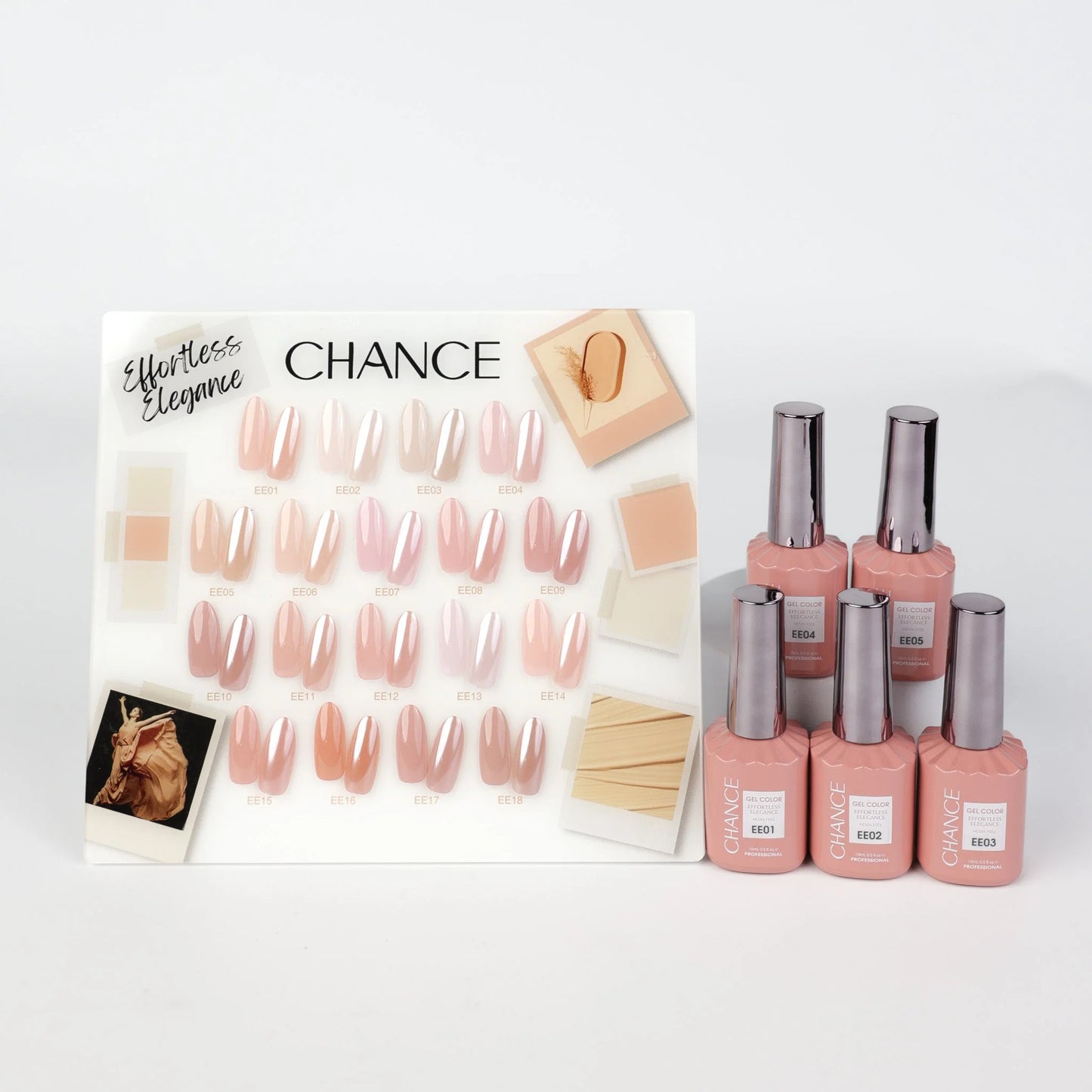 Chance Effortless Elegance Collection 0.5oz - 18 Colors w/ 1 Counter Display