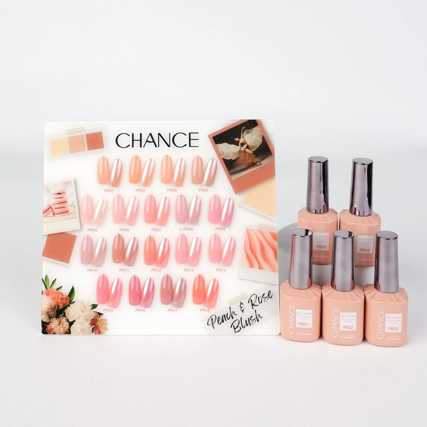 Chance Peach & Rose Blush Collection 0.5oz - 18 Colors w/ 1 Counter Display